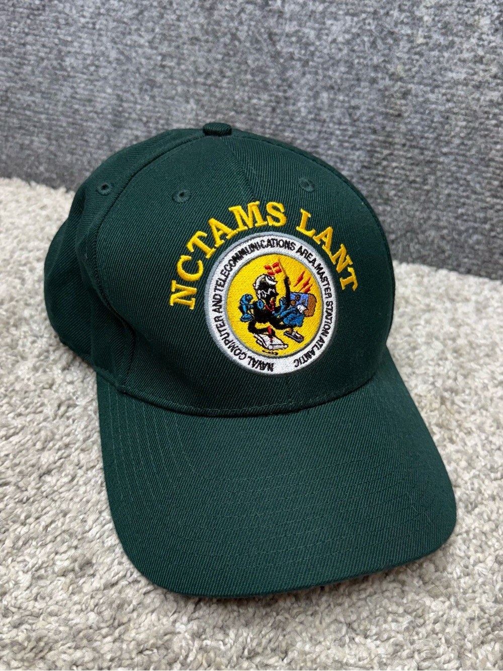 The Corps NCTAMS Lant Station Atlantic Logo CRTT Green strapback Hat Cap